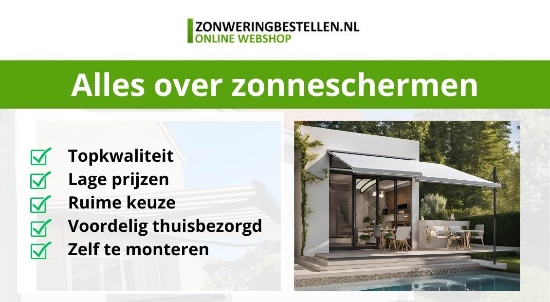 informatie over zonneschermen die online gekocht kunnen worden