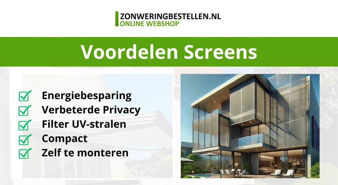 afbeelding met illustratie van screens en een beschrijving van de voordelen van screens